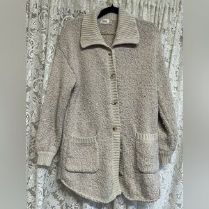 BKE Pocketed Botton Up Long Sleeve Cardigan Sweater